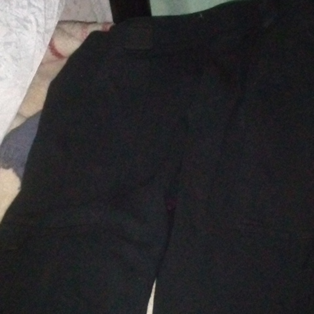 90% Cotton and 10% Lycra preshrunk Black pants